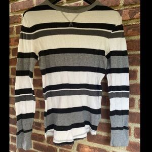 Mossimo Supply Company Athletic Fit Men’s Medium Thermal Striped Shirt